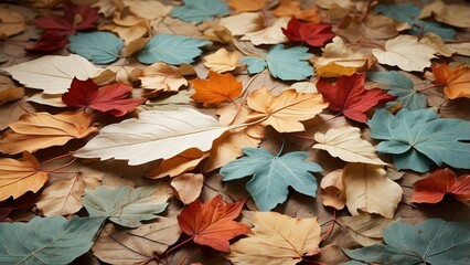 "Autumn-Inspired Abstract Wallpaper with Organic Textures and Floral Details"