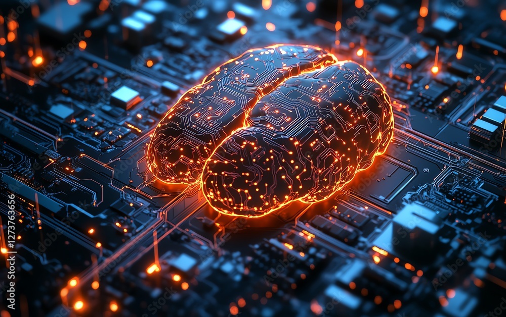 Poster advanced ai brain chip interface