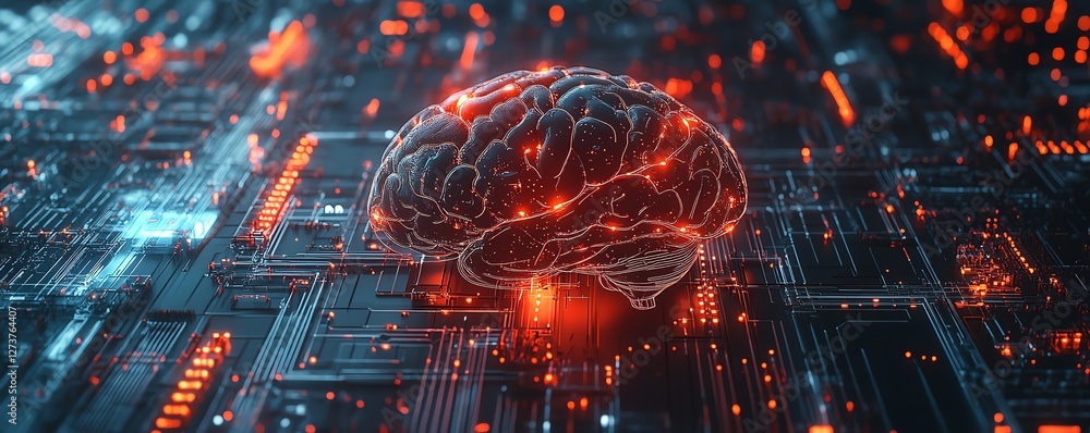 Poster ai brain chip embedded for cognitive enhancement