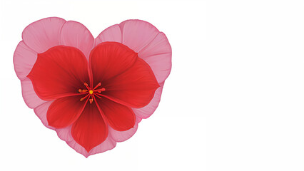 Obraz premium red heart shaped flower