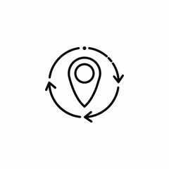 location sync icon sign vector