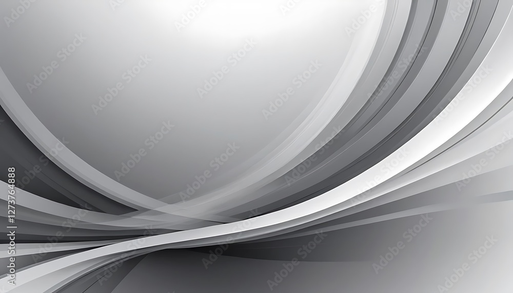 Aufkleber abstract swirling silver lines background with depth and subtle gradients