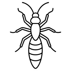 Obraz premium Minimalist Termite Line Art Vector