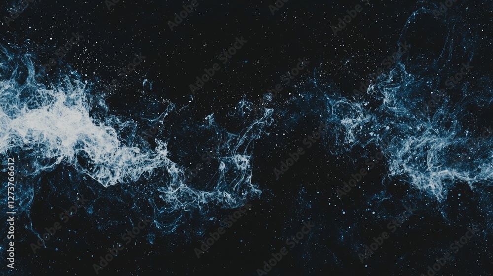 Poster a captivating display of blue light and dots generates a digital environment that conveys a feeling 