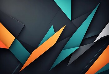 Obraz premium Angular Abstraction, A Dynamic Composition of Geometric Elements