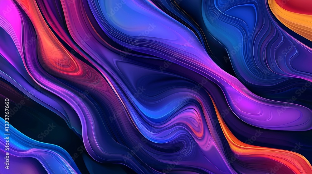 Poster colorful abstract artwork is expressed through a dynamic and artistic style in stock