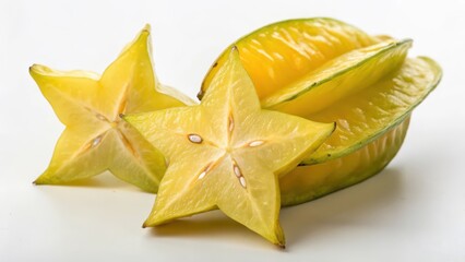 Fototapeta premium Star Fruit on White Background