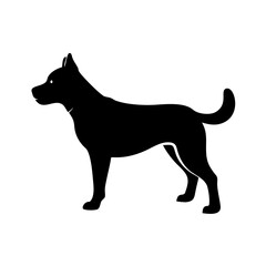 Customizable Dog Silhouette Vector for Your Projects