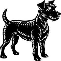 Customizable Dog Silhouette Vector for Your Projects