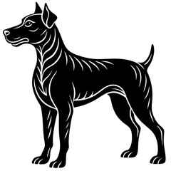 Customizable Dog Silhouette Vector for Your Projects