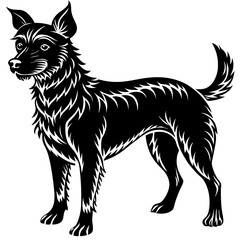 Elegant Dog Silhouette Vector Artwork for Creatives