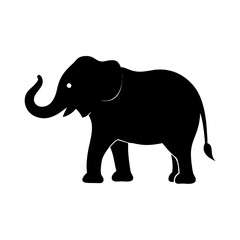 Elephant Silhouette Vector: Wildlife and Nature Illustration