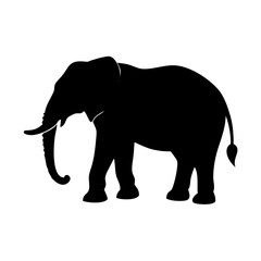 Elephant Silhouette Vector: Wildlife and Nature Illustration