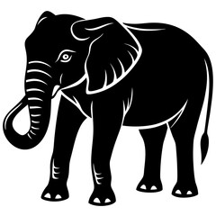 Wildlife Conservation Symbol: Elephant Graphic Vector