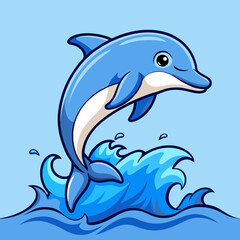 Fototapeta premium Jumping Fish Vector: Freshwater Fishing and Nature Illustration