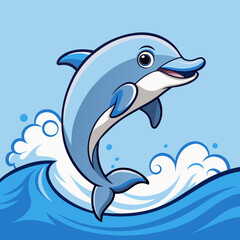 Fototapeta premium Jumping Fish Vector: Freshwater Fishing and Nature Illustration