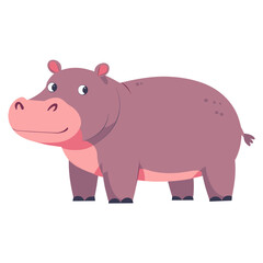 Obraz premium Hippo illustration animal art vector