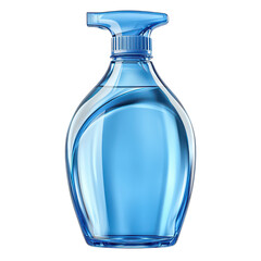 Compact blue detergent bottle with flip top cap isolated on transparent background.png