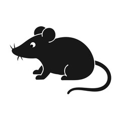 Obraz premium High-Quality Black Rat Illustration Vector for Designers