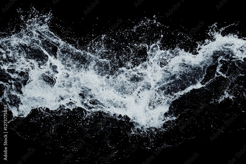 Poster a single water droplet is shown in close-up, producing circular ripples on a dark reflective surface