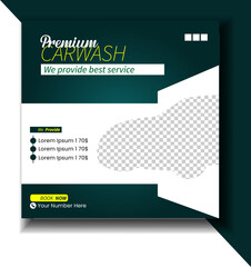 carwash social media post design