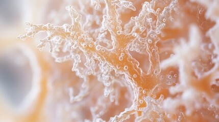 A close-up of amyloid plaques in the brain, highlighting deposits around nerve cells. Featuring Alzheimer's disease