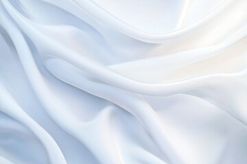 Obraz premium Elegant Abstract White Silk Fabric with Delicate Ripples and Soft Textures