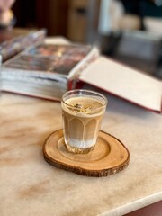 dirty coffee top up by gold leaf