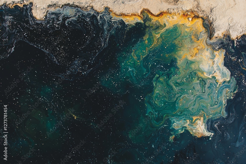 Poster fluid art design with abstract multicolor patterns that are vivid