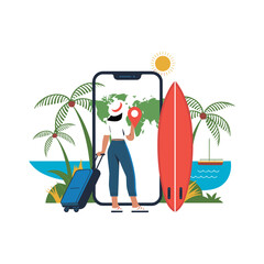 Beach Travel Concept illustration