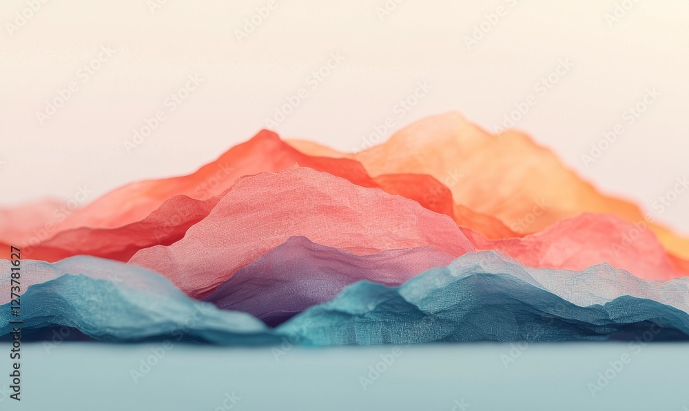 Poster a dynamic visual experience is created by the combination of flowing curves and vibrant hues in this