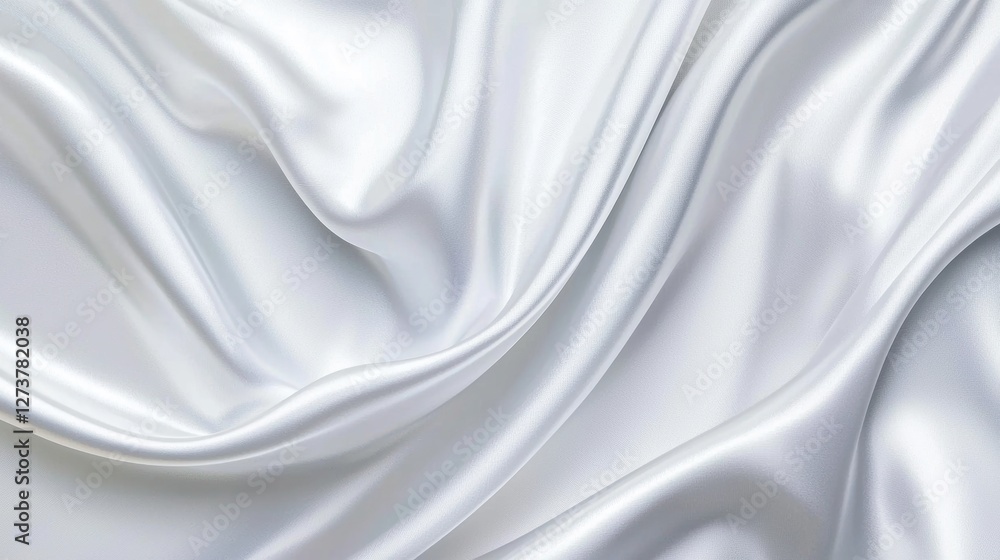 Poster elegant abstract silver silk patterns with dynamic movement and flowing texture