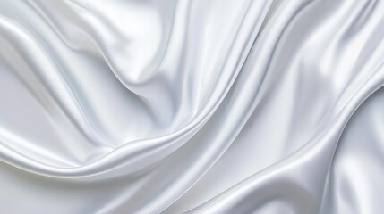 Obraz premium Elegant Abstract Silver Silk Patterns with Dynamic Movement and Flowing Texture