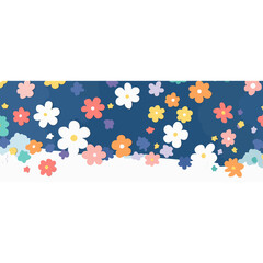 Tiny flower pattern background colorful flowers vector