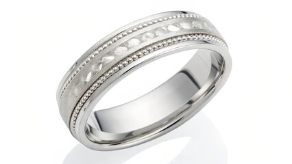 Men's Milgrain Wedding Band