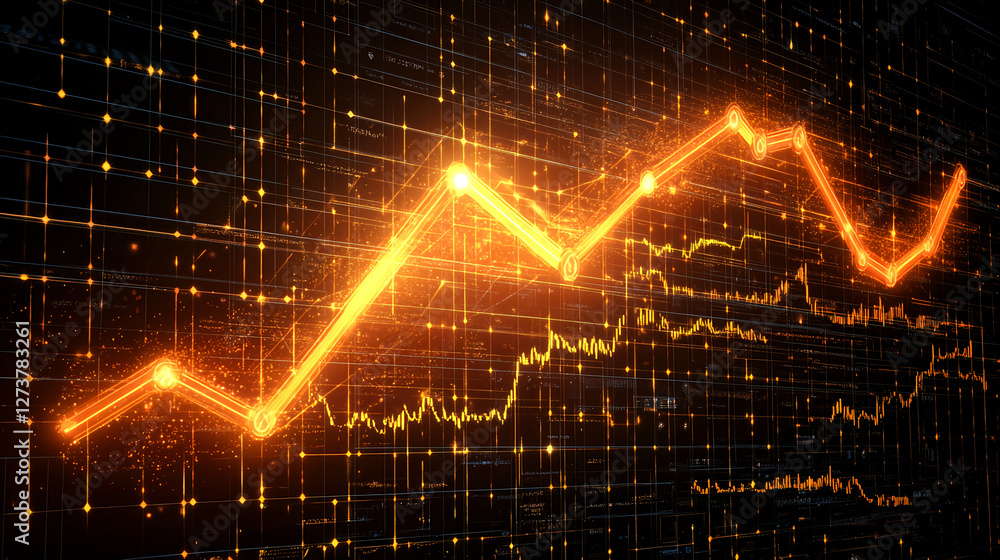 Aufkleber analyzing financial trends global markets data visualization digital environment dynamic perspective