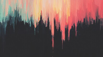 vibrant and dynamic visuals are achieved through the combination of digital texture and edgy lines in this modern abstract art piece