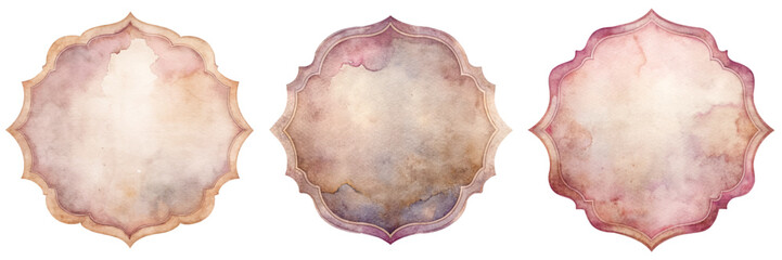 Elegant watercolor frames, soft pastel colors, vintage style, decorative backgrounds, artistic design elements.