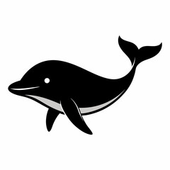 Minimalist Whale Silhouette Vector