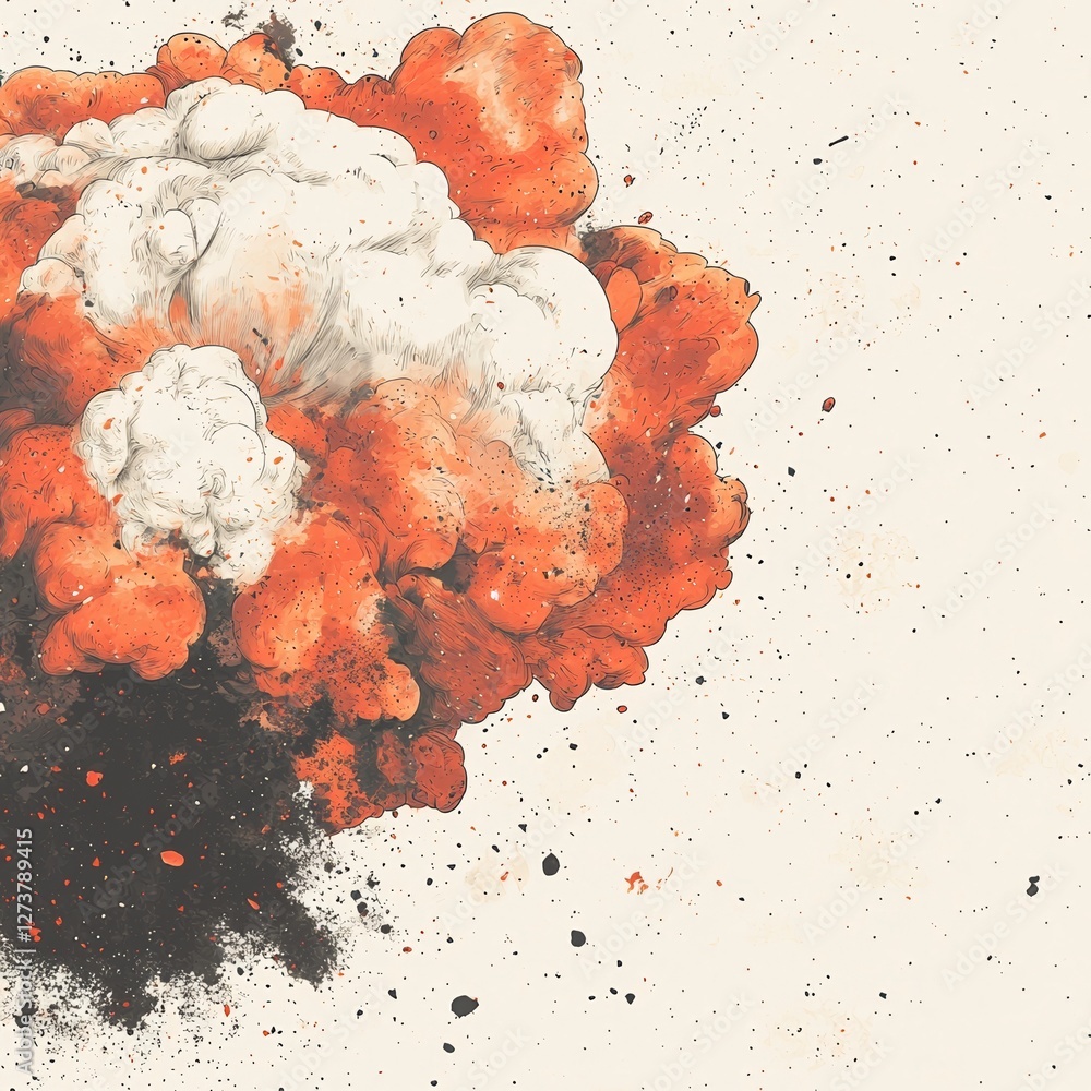 Poster this visual art studio is known for its dynamic comic style explosion graphics, which are set agains