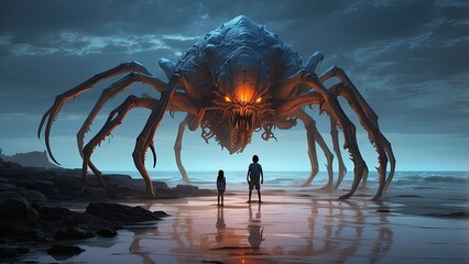 Cinematic concept giant bug background