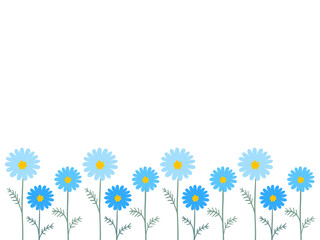 青い花のフレーム