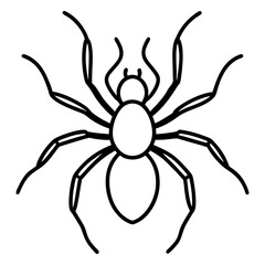 Obraz premium Minimalist Wolf Spider Line Art Vector