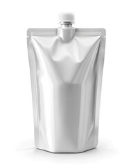  white doypack, isolated on white background