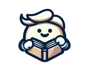 cute cartoon face logo