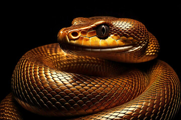 Obraz premium close up of a golden python