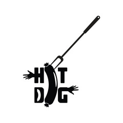 Hot dog mascot vector and icon template