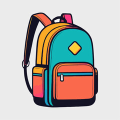 school bag isolated on white background