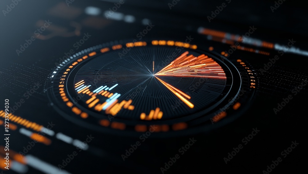 Poster material for the stock of big data information flow is rounded
