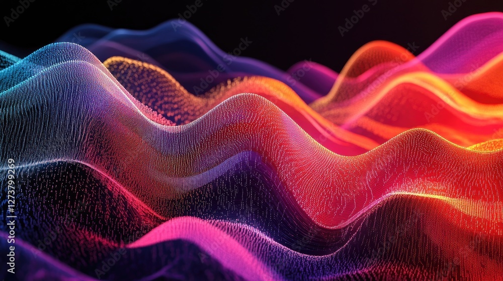 Aufkleber a dynamic line graph showing market trends with vibrant colors and data annotations, set against a s